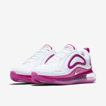 Nike Air Max 720 - Női Utcai Cipő - Fehér/Rózsaszín/Metal Titán/Fehér